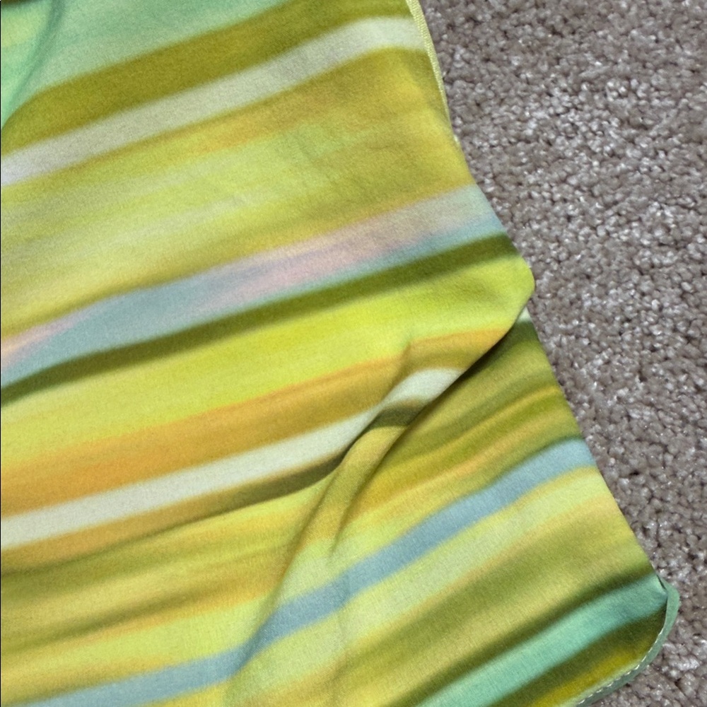 Outdoor Voices Yellow and Mint Striped Athletic Mini Skirt‎ - Picture 4 of 6
